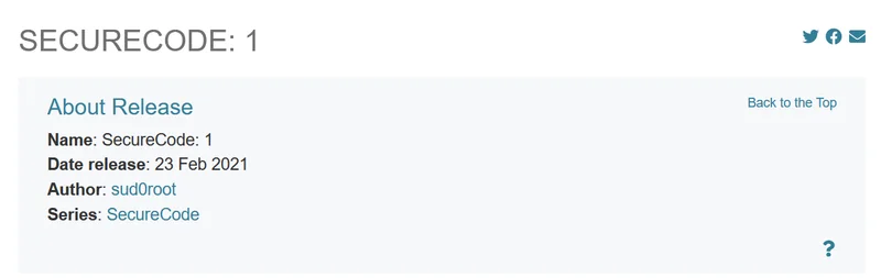 SecureCode01 VulnHub machine