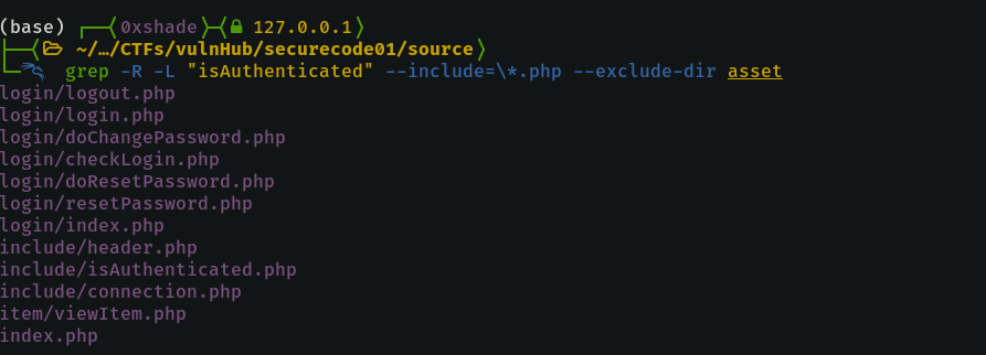 Files without isAuthenticated check
